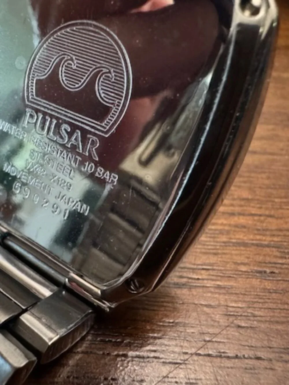 Pulsar Men's Stainless Steel Black Dial Watch